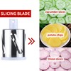 Rotary Cheese Grater - Vegetable Slicer with 3 Interchangeable Stainless