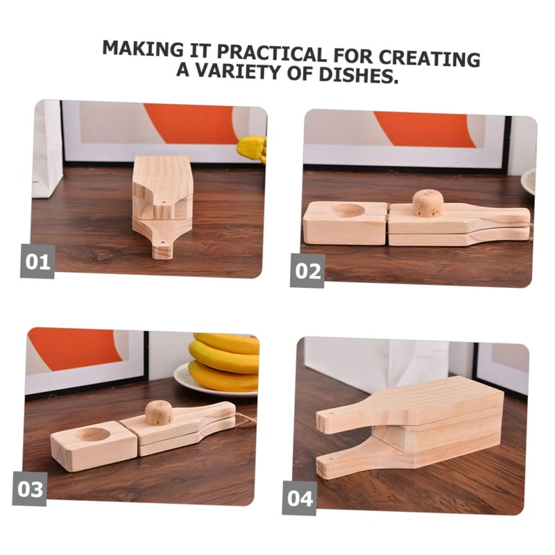 BIUDECO Solid Wood Plantain Masher Plantain Cooking Accessories Shape for