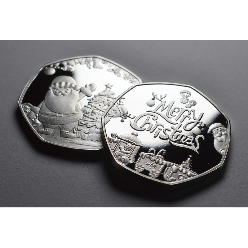The Commemorative Coin Company MERRY CHRISTMAS .999 Silver Commemorative. Santa