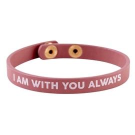 Creative Brands Faithworks-7-Inch Inspirational Vegan Leather Bracelet with Adjustable Snap Closure, I Am with You