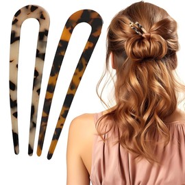 2 Pieces French Hair Clips U Shaped Hair Clips Large French Twist Hair Clips for Women Styling Hair Accessories