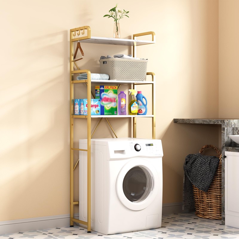 Over The Toilet Storage Rack with 3-Tier Shelves, Space Saver