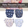 4 Pcs Reusable Cloth Diapers Easy to Set Up Washable
