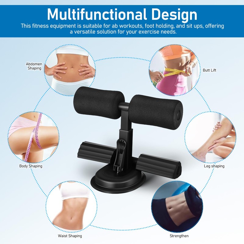 Yardwe Sit Up Bar Adjustable Sit Up Exercise Equipment Portable