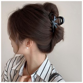 Xduargs Vintage Black Claw Clips Vintage Thick Hair Claw Clips Black Hair Claws Clips Nonslip Clips French Strong Hold Claws Clips Plastic Hair Clip Claws Headboard