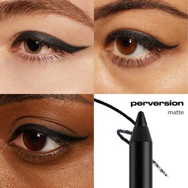 URBAN DECAY 24/7 Glide-On Waterproof Eyeliner Pencil - Smudge-Proof, Long-Lasting, Transfer-Proof, Up to 16HR Wear, Smooth No-Tug Formula, Perversion (Matte Blackest Black) - 0.04 oz