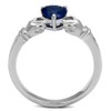 Nationalonlinediscounts Dark Blue Sapphire Heart CZ Stainless Steel Claddagh Irish