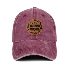 Retirement Gifts for Men 2025, Retired Hats for Men, Funny Retirement Hats for Women 2025, Best Retired Ideas Gifts, Vintage Washed Red, One Size