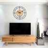 Nordic Modern Fashionable Round Wall Clock Living Room Mute Clock