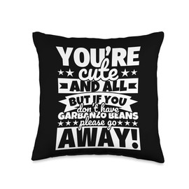 Garbanzo beans Lover Food Funny Throw Pillow, 16x16, Multicolor