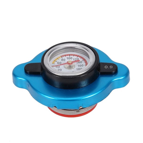 Car Thermostat Gauge Radiator Hat, Universal Medium Head Thermostat Water Tank Cap Cover Pressure Thermometer