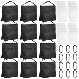 12 PCS Photography Weight Bags Set, Empty Heavy Photo Studio Filled Weight Bags, Sandbag Set for Photography Tripod Stand Sports Outdoor Photo Video Studio Boom Brackets