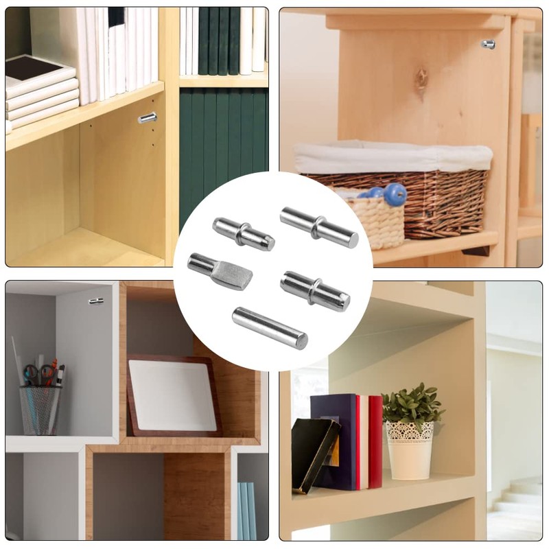 WMYCONGCONG 150 PCS Shelf Bracket Pegs Kit, 7 Styles Shelf