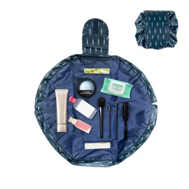 FuninCrea Drawstring Makeup Bag, Large Capacity Travel Makeup Bag Portable Drawstring Bags Colorful Printing Cosmetic Bags for Travel Cosmetic Storage Perfect for Girls and Women (Feather)