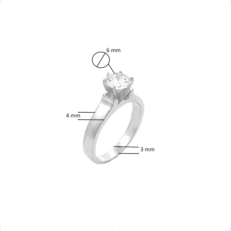 Agálea | Anillo de Plata Ley .925, Compromiso Promesa con