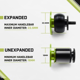 JRC Components Aluminum Handlebar Bike Bar End Plugs for Bicycles | Pack of 2 Handlebar Plugs - Bike Bar End Grips | Mountain Bike Bar End Caps for Road Bikes-Premium Bike Handlebar Caps [Acid Green]