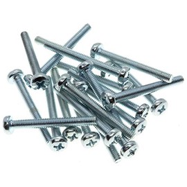 M4 (4mm x 60mm) Phillips Pan Head Machine Screws - Steel (Pack of 20) DIN 7985