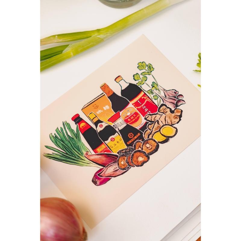 Asian Sauces Print - Size: 8x10 inches