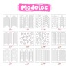 Universo en Linea Plantillas Adhesivas Diseño Uñas Esmalte/ Gel/ Acrílico