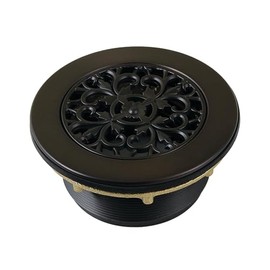 Kingston Brass BSFT4135 Watercourse 4-1/4" Round Brass Shower Base Drain, Oil Rubbed Bronze