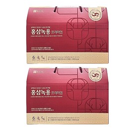 종근당건강 홍삼 녹용 프리미엄 선물세트 30포 2박스 Jonggeundang Health Red Ginseng Deer Antler Premium Gift Set 30 Packs 2 Boxes