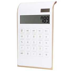 Calculadora Estándar Calculadora de 10 Dígitos, Calculadora Ultrafina de Energía Solar para el Hogar, Oficina, Escuela, Negocios, Pantalla LCD, Calculadora Inclinada Portátil
