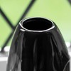 Black 23.5cm Tall Ceramic Face Flower Vase