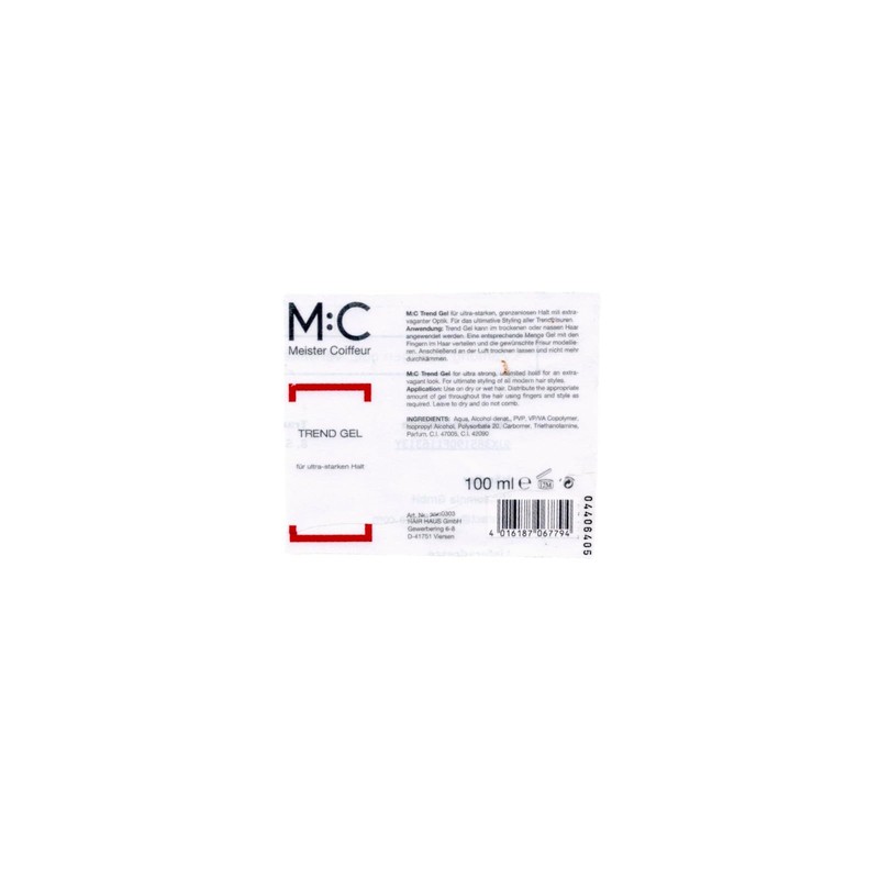 Meister Coiffeur M:C Trend Gel 100 ml Hair Gel Pack