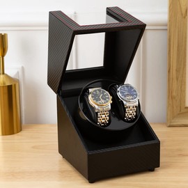 Watch Winder for Automatic Watches,Double Watch Winder for Women's and Men's Watches with Quiet Japanese Mabuchi Motor
