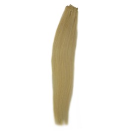 Light Blonde Clip in Hair Extensions Real Human Hair Straight 18 20 22" 100gm (22", 613#-Light Blonde)