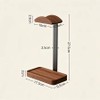 Solid Wood Headphone Stand for Gaming and Office Desks –