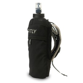 FITLY Running Handheld Water Bottle 12 oz Soft Flask - Hand Water Bottle For Runners, Hiking, Skiing & Outdoor Activity - Fits F2, F2, F3 & F4 Collapsible Flask - Hydration Bottle Holder with Pocket