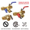 Xiny Tool 3/4-Inch IPS Isolator Tankless Water Heater Service Valve