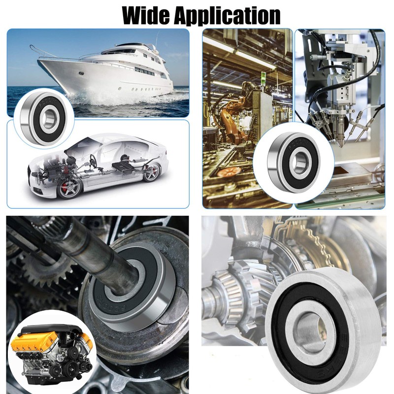 TOP-VIGOR 5Pcs MR128ZZ Deep Groove Ball Bearings, Z1 8mm x