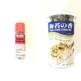 Combo Pack: S&B Nani Togarashi Nori Komi Furikake Rice Seasoning