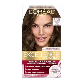 L'Oreal Paris Excellence Crème Tinte Permanente para el Cabello, Color de Cabello de Triple Cuidado con Complejo Pro-Keratina para 100% Cobertura de C