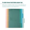TOYANDONA File Index Divider Card Sheet a4 30 Holes Plastic