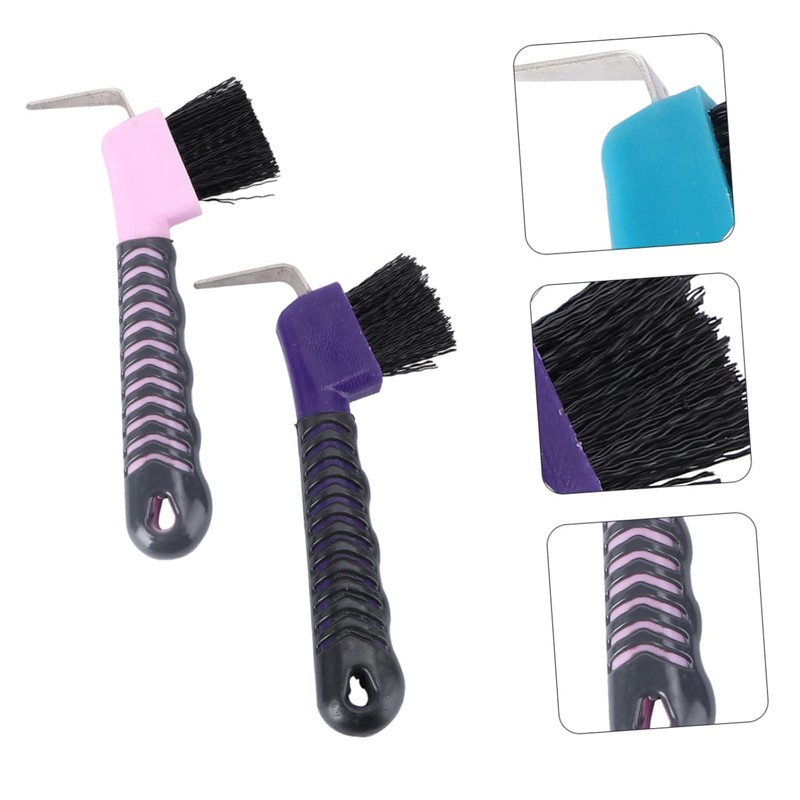GRIRIW 2pcs Horse Hoof Cleaning Brushes Horse Grooming Tools Multi-Functional
