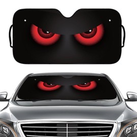 Car Windshield Sun Shade, Wear-Resistant Black Tape, Foldable, Visor Protector for Car Sedan Truck SUV Accessories 57.1" L x 27.6" W