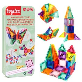 Magnetic Tiles for Kids, 36 PCS Mini Magnetic Building Blocks, STEM Construction Set, Travel Toys for Toddlers Age 3-8