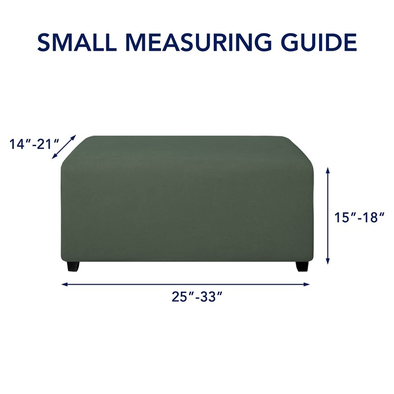 PureFit - Funda otomana rectangular súper elástica para taburete de