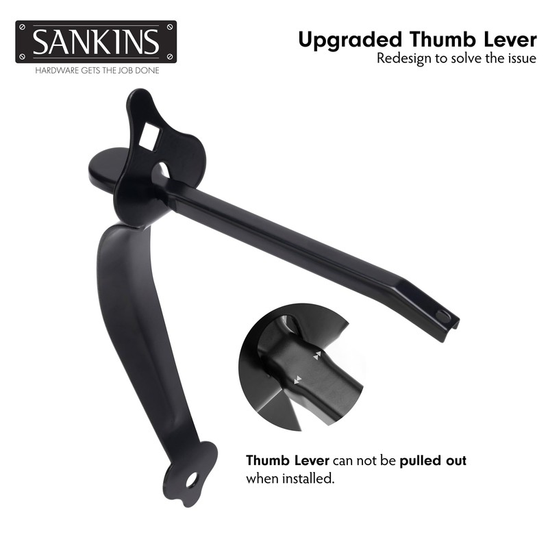 SANKINS Thumb Gate Latch for Wooden Fence Heavy Duty, Thumb
