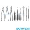 AAProTools 9 Pcs Basic Dental Extracting Extraction Forceps Elevators Set