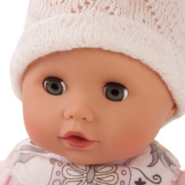 Götz 1320588 Muffin Traumblume Puppe - 33 cm Babypuppe mit blauen Schlafaugen, ohne Haare und Weichkörper - 4-teiliges Set - ab 18 Monaten