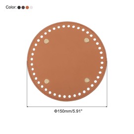 sourcing map Round Bag Bottom Shaper Pad, 5.91" Dia. PU Leather Purse Cushion Base for DIY Knitting Crochet Bag Making (4 Colors in 1Set)