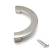 Susenya Half Moon Handles,1-Pack, Brushed Silver Cabinet Pulls 5.04" Hole
