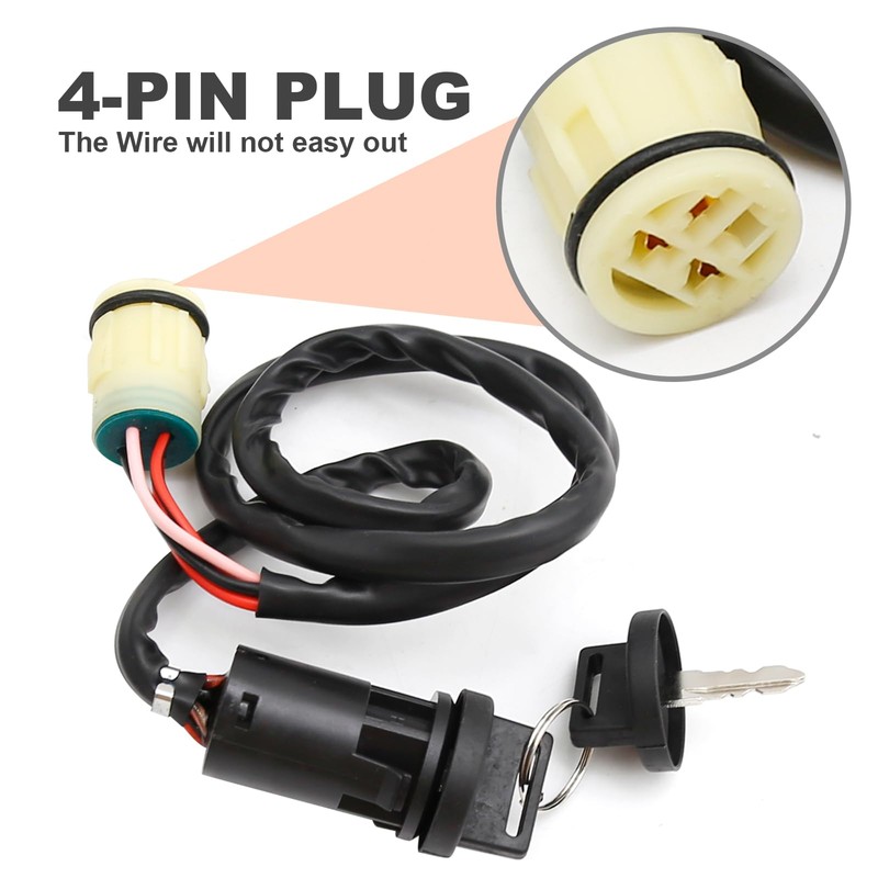 laffoonparts Ignition Switch w/Keys Replacement for Honda ATV TRX350 TRX420