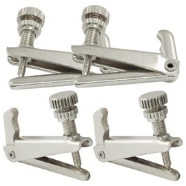 Seimneire Violin Fine Tuners 3/4 4/4 String Spinner Adjuster Silver Violin Parts - 4 Pcs