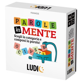 Ludic Words in the Head Choose the Category and Compose the Word It27712 Board Game for the Family for 2-4 Players, Made in Italy