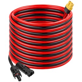MOOKEERF Solar to XT60 Charge Extension Cable 25FT 12AWG XT60 Solar Cable for Portable Power Station Battery Pack